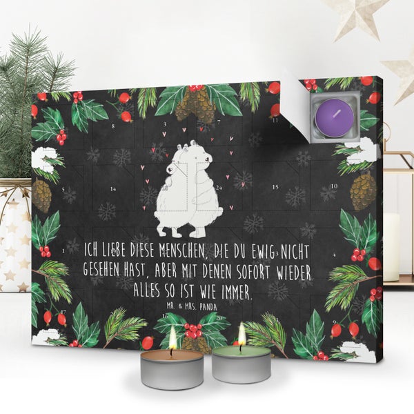 Mr. & Mrs. Panda Duftkerzen Adventskalender Eisbär Umarmen - Schwarz
