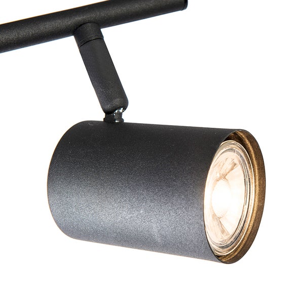 Schwarzer LED-Deckenspot mit einem Licht