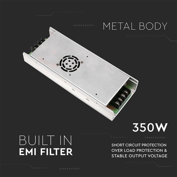 350 Watt Netzteil mit Metallgehäuse und eingebautem elektromagnetischem Interferenzfilter