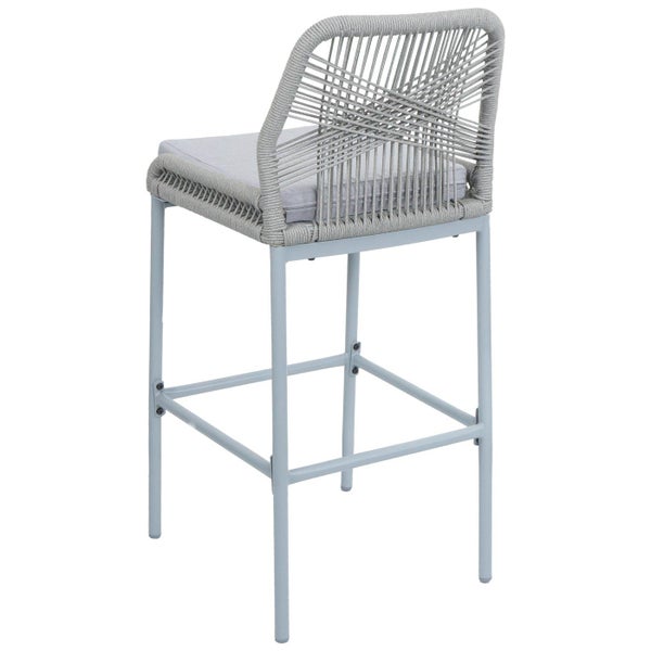 Barhocker mit Rückenlehne und Sitzkissen