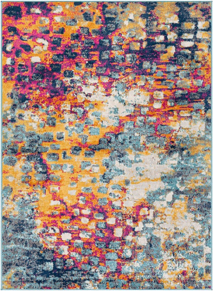 Abstrakt Moderner Teppich Mehrfarbig/Orange 160x215 cm AMAYA