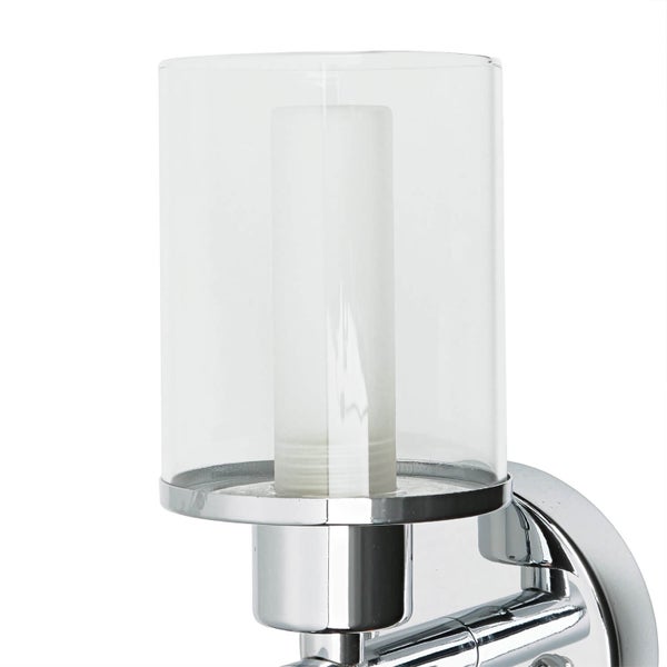 Wandleuchte mit klarem Glaszylinder