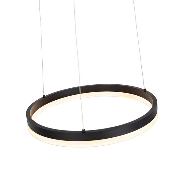 Runde Pendelleuchte aus Metall mit LED-Beleuchtung