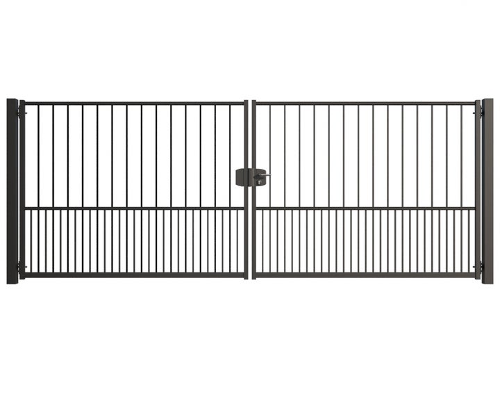 Doppeltor aus Metall für den Garten