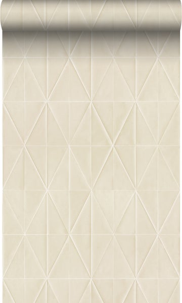 Origin Wallcoverings Öko-Strukturtapete Origami-Muster Sandbeige - 0,53 x 10,05 m - 347855