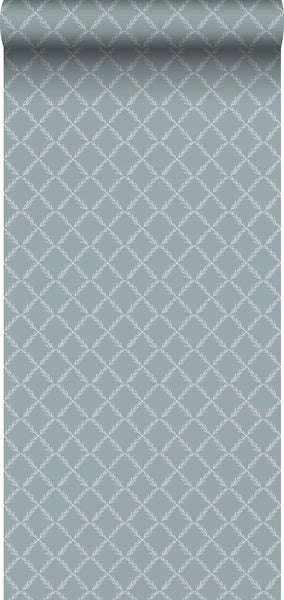 Duro Tapete Karomuster Graublau - 53 cm x 10.05 m - 661163