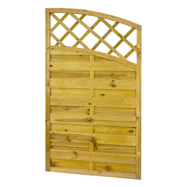 Holzzaun mit Rankgitter