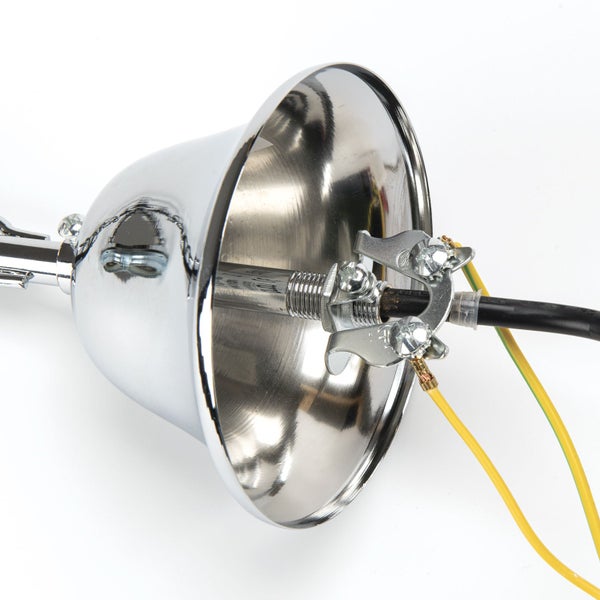 Kettenaufhängung 100cm Aufhängung mit Fassung E27 Schraubring Lampenaufhängung Lampen Kette Chrom