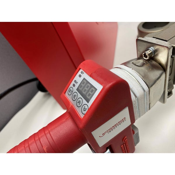 Lötgerät mit Zubehör im roten Werkzeugkoffer von Rothenberger