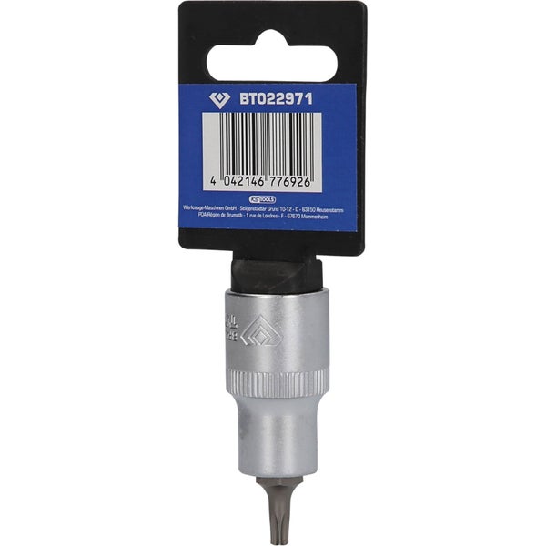 BGS technic M12 Innenvielzahn-Steckschlüssel Einsatz mit 12,5 mm Antrieb und 140 mm Länge