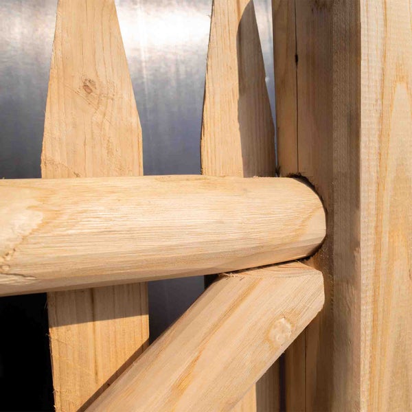 Detailansicht eines Holzzauns