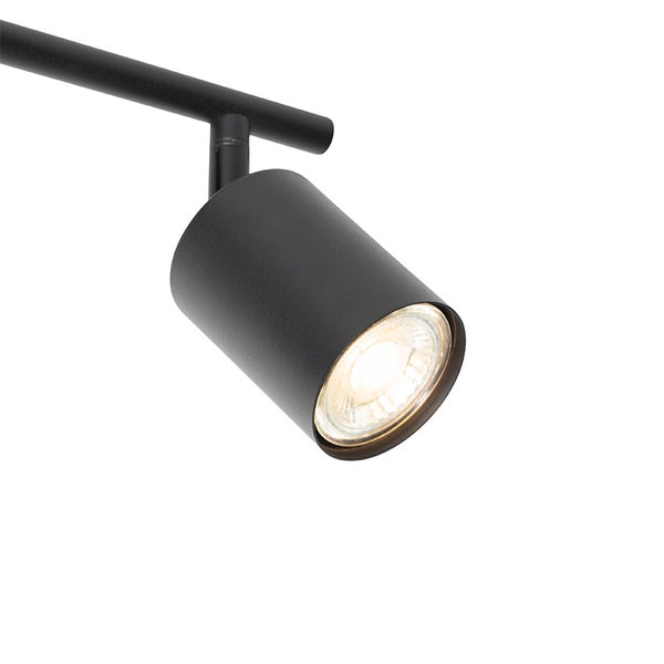 Schwarzer LED-Spot an Schienensystem