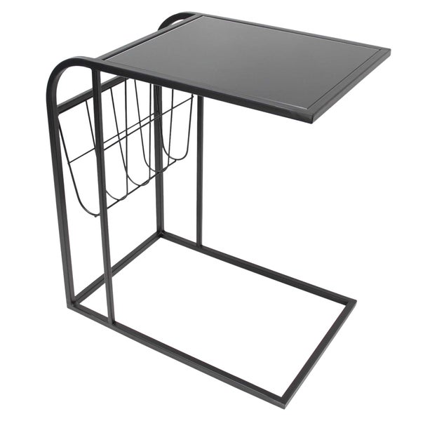 FRANK FLECHTWAREN | Beistelltisch Industrial, METALL, GLAS, 45 x 30 x 50 cm