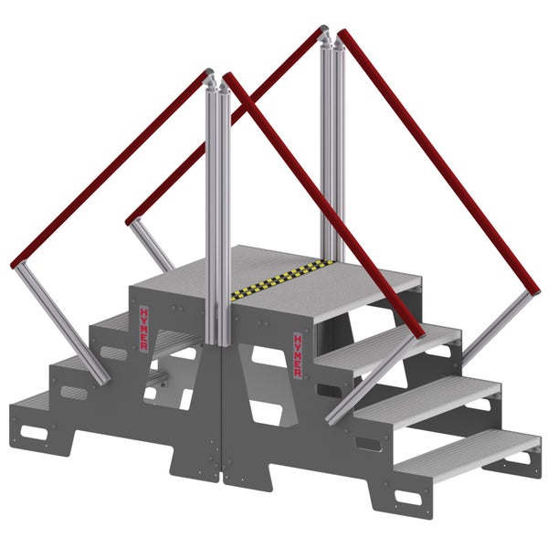 Hymer Treppenpodest mit Handlauf für den sicheren Aufstieg
