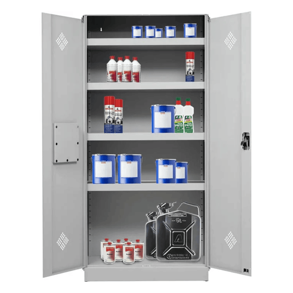 PROREGAL Gefahrstoffschrank Snake HxBxT 195 x 92 x 42 cm Grau