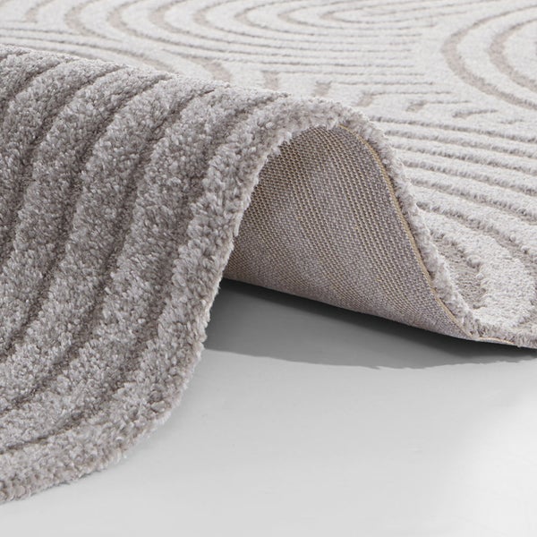 Kurzflor Teppich Panglao Grau - 80x150x1,4cm