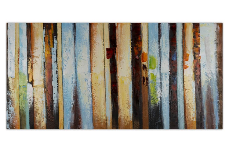 Handgemaltes Gemälde Acrylfarbe 140x70cm Bunt