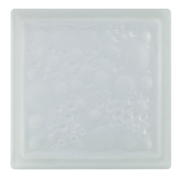 Quadratischer Glasbaustein mit Struktur