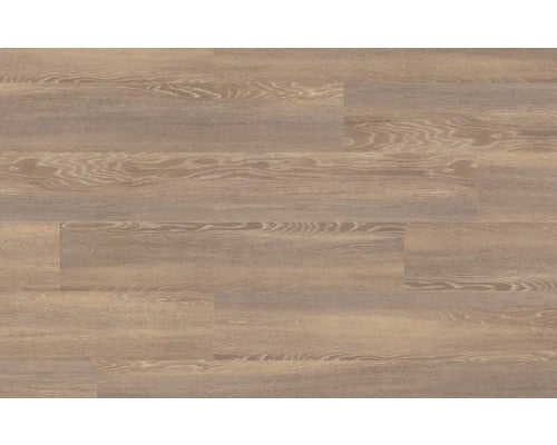 Laminatboden mit Holzstruktur in Eichen-Optik, verlegt in Dielenform.