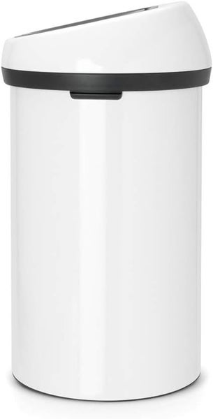 Brabantia Abfallbehälter Mit Soft Touch Öffnung 60 Liter HxBxT 71 x 40 x 40 cm Metall Weiß