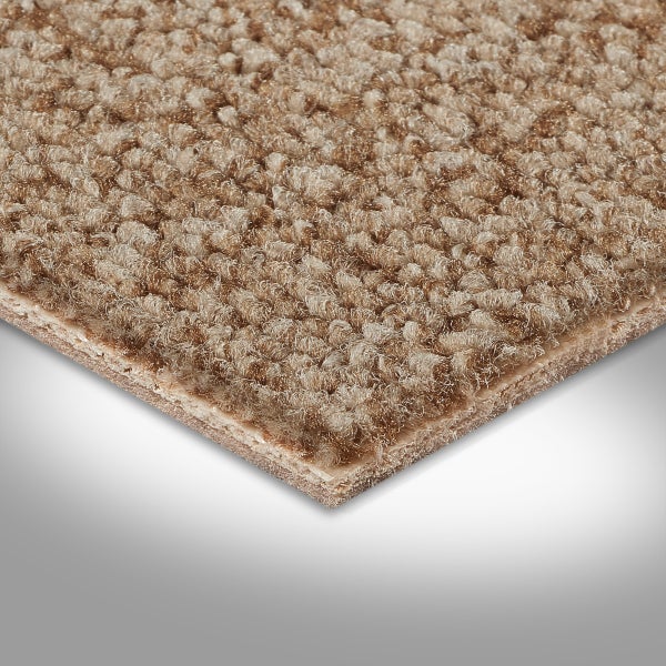 Teppichboden Meterware Auslegware in Braun robuste Schlingenware 400 cm Breite (Meterware)