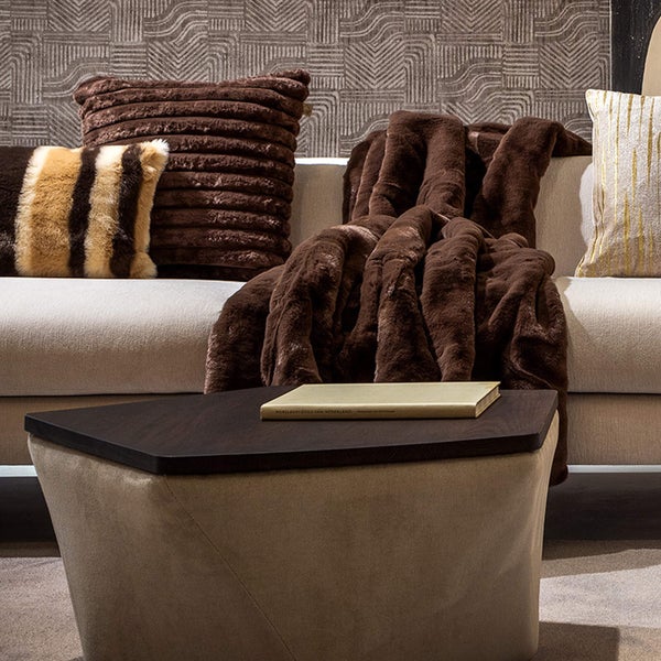 ZINZI - Wohndecke 140x180 cm - bontlook - einfarbig - Chocolate Martini - dunkelbraun
