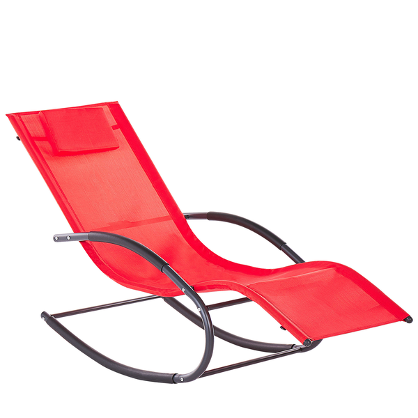 Schaukel-Sonnenliege CARANO II Metall Rot