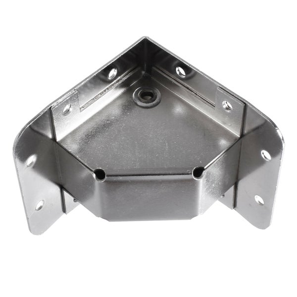 Eckverbinder aus Metall für Regale mit vorgebohrten Löchern zur einfachen Montage