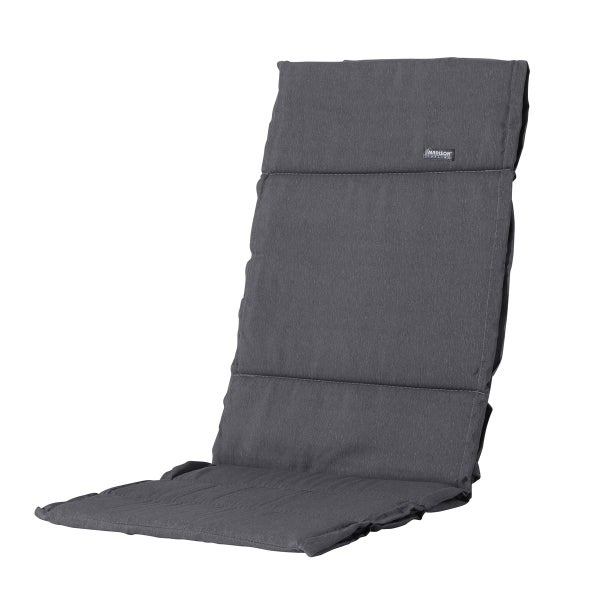 Hochlehnerauflage Fiber Deluxe Panama grau - Ca. 125x50 cm - 4er-Set