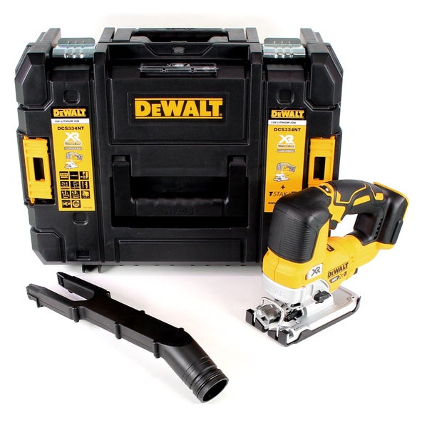 DeWalt Akku-Stichsäge DCS334NT 18 Volt mit Transportkoffer und Absaugadapter.