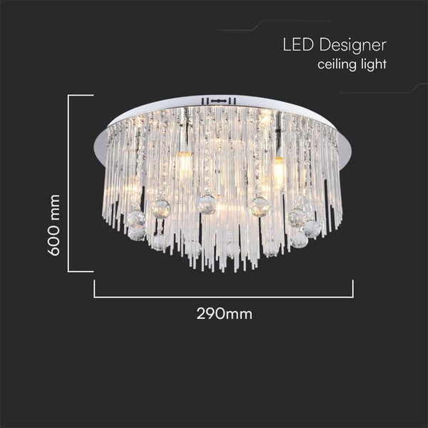 LED Designer Deckenleuchte mit den Maßen 600 mm mal 290 mm