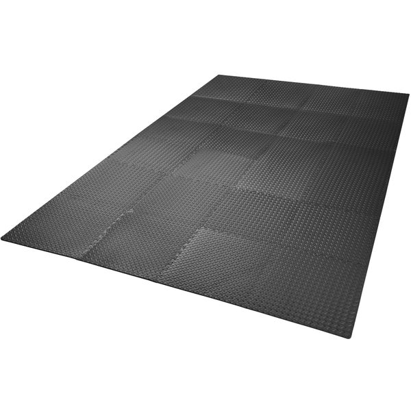 Schutzmattenset tectake leichte Reinigung und flexibel erweiterbar 24-teilig mit 48 Randstücken 61 x 61 cm