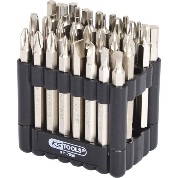 Bit-Satz mit verschiedenen Schraubendreher-Bits im Halter