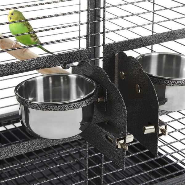 Yaheetech Vogelkäfig mit Handgriff , Schwarz