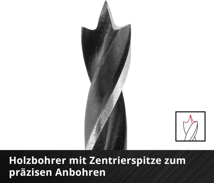 Einhell M-CASE 16-tlg. Bohrer-Set (Holzbohrer, Steinbohrer und Metallbohrer mit E 6.3 Schaft für Akkuschrauber und Bohrmaschinen inkl. Aufbewahrungsbox)