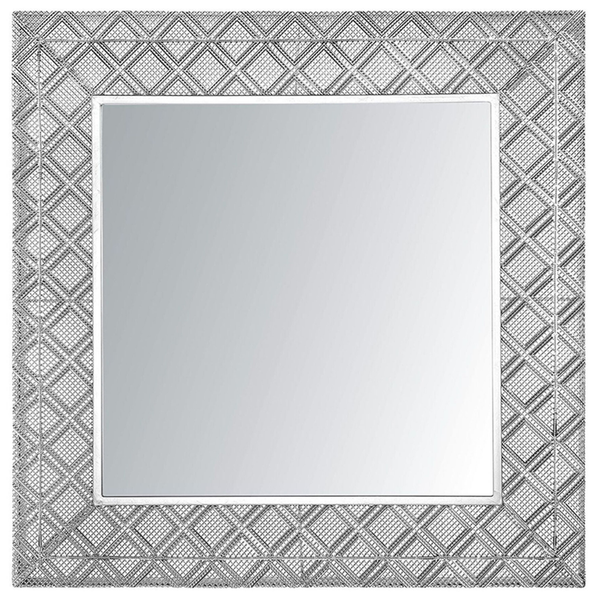Wandspiegel EVETTES 80 cm 80 cm Metall Silber