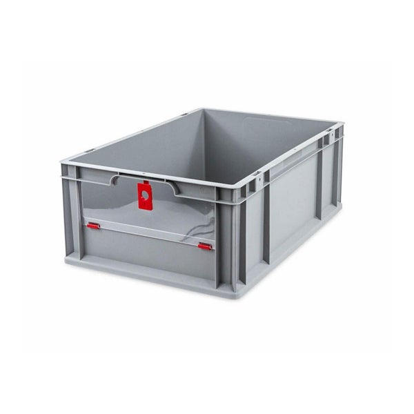 PROREGAL Eurobox NextGen Insight Cover HxBxT 22 x 40 x 60 44 Liter Niedrig/Rot Eurobehälter Transportbox