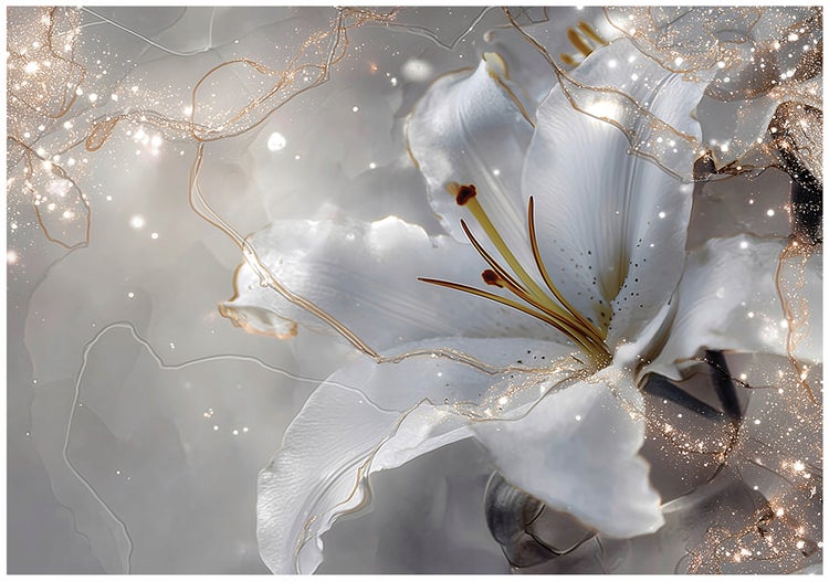 Dekorative Lilienblüte auf Leinwand