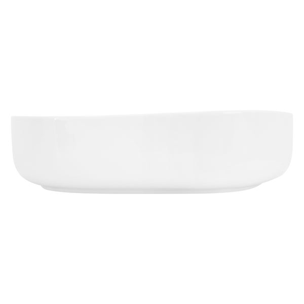ML-Design Waschbecken aus Keramik in Weiß glänzend 55 x 42 x 14 cm, Oval, Moderne Aufsatzwaschbecken, Design Waschtisch Aufsatz-Waschschale Waschplatz Handwaschbecken, für das Badezimmer / Gäste-WC