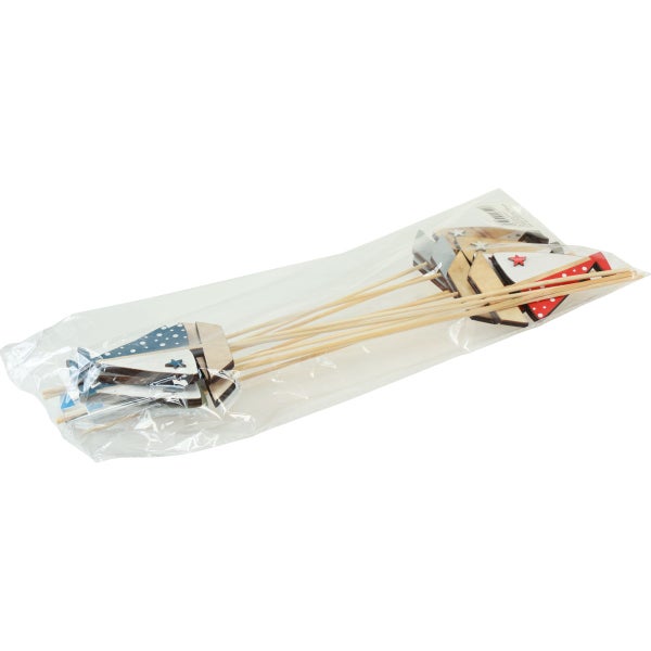 Party-Picker mit Sternmotiven in transparenter Verpackung