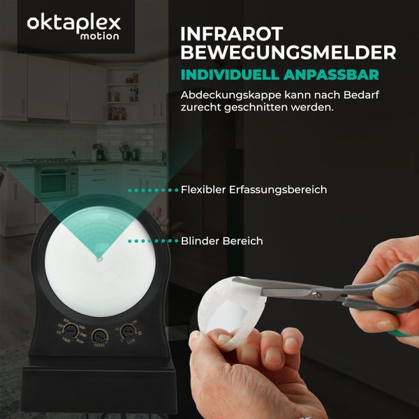 Oktaplex Don Bewegungsmelder Außen 240° PIR-Sensor IP65 10m anthrazit LED geeignet