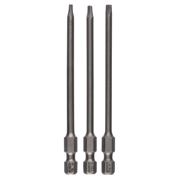 Drei Bosch Torx Bits T8H, T10H und T15P