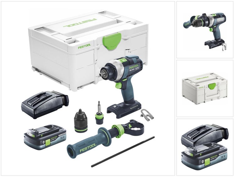 Festool TDC 18/4 I-Basic Akku Bohrschrauber 18 V 75 Nm Brushless + 1x Akku 4,0 Ah + Ladegerät + Systainer