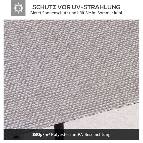 Outsunny Pavillondach, Ersatzdach für Pavillon, 2,98 x 2,95 m, Polyester, Beige