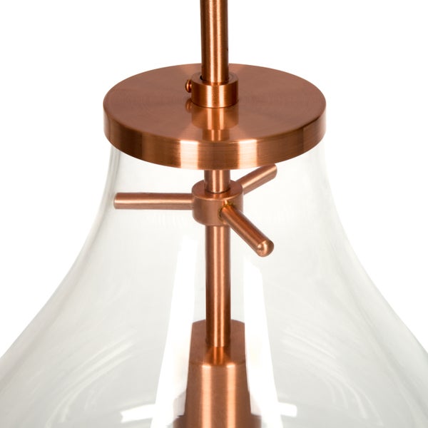 Moderne Hängelampe aus Glas in Kupfer 38 cm | Wohnzimmer Esszimmer Leuchte