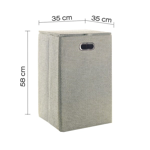 Graue Wäschetruhe 70l aus Bast/Nylon | Garofano