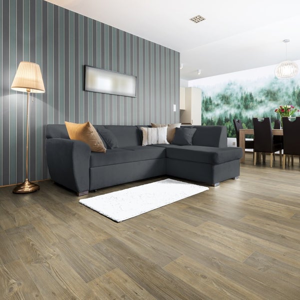 Vinylboden Meterware Holzoptik rustikal PVC Boden in Eichenoptik 500 cm breit (Meterware)