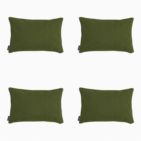 Dekokissen Moosgrün Canvas Eco+ - Ca. 30x50 cm - 4er-Set