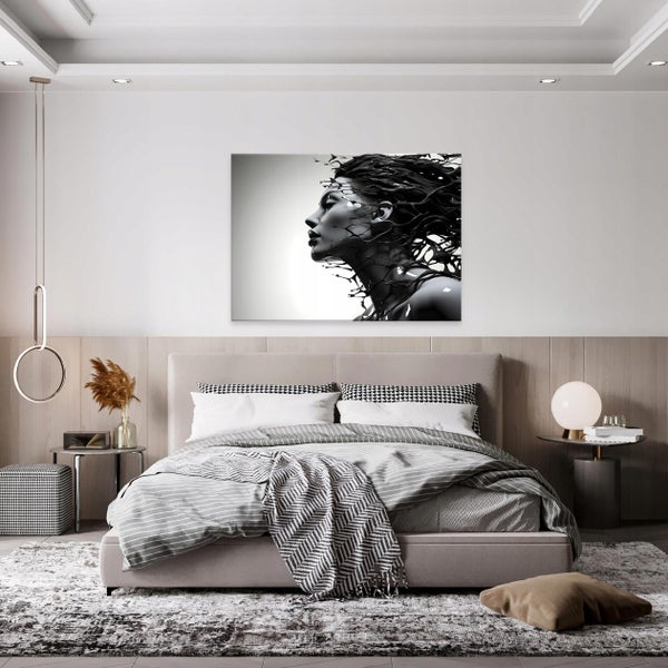 Leinwandbild Frau Abstrakt Modern Bilder Wohnzimmer 100X70 cm