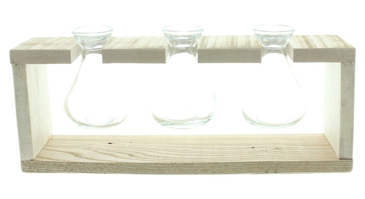 FRANK FLECHTWAREN | Vasenhalter Wood, HOLZ, 34 x 8 x 14,5 cm
